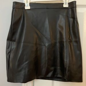 Hollister Black Leather Skirt